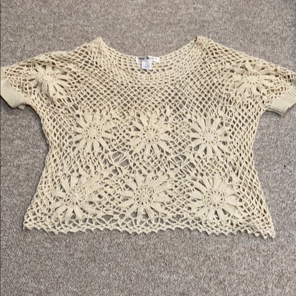 Say what cream knit cover up size small